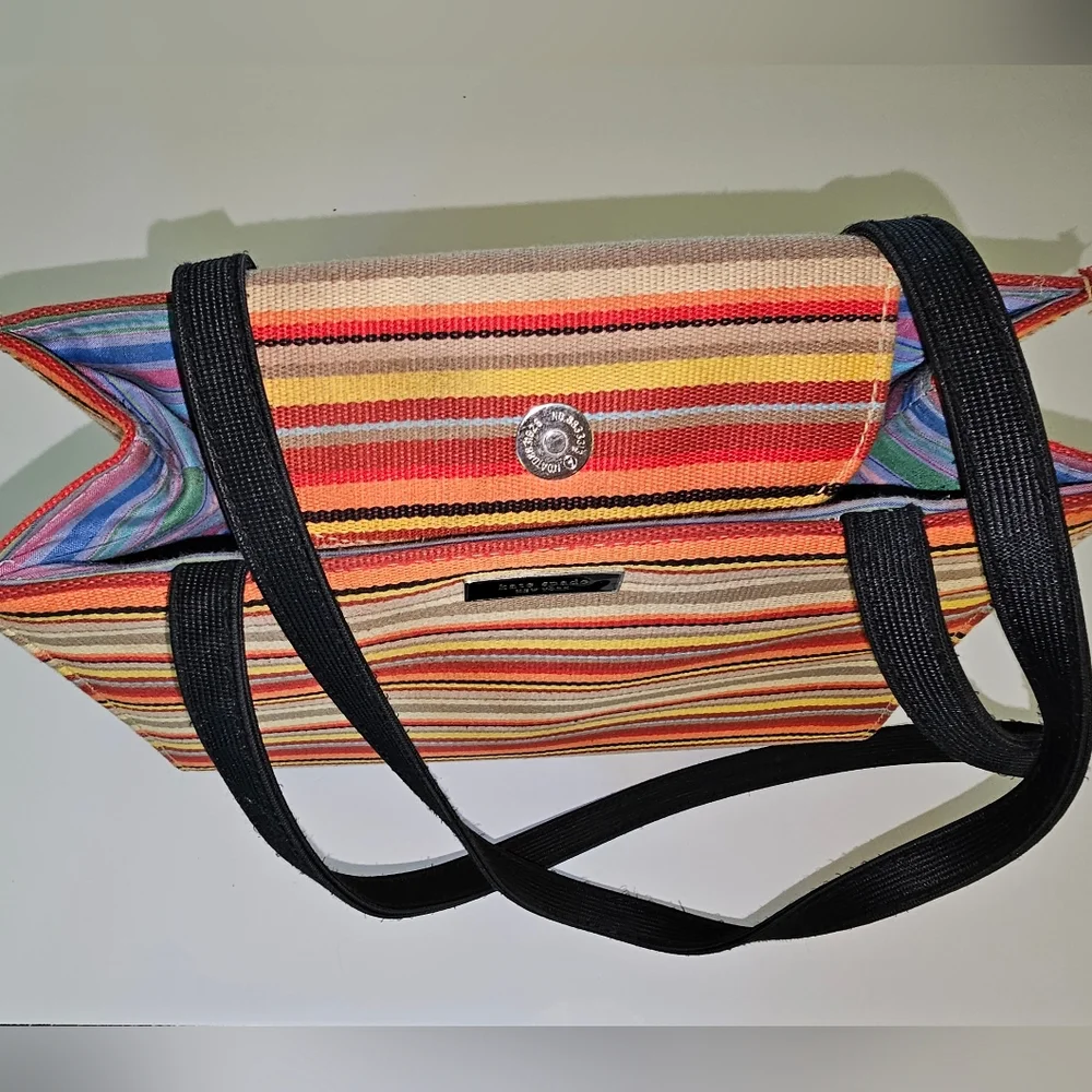 KATE SPADE Fiesta Rainbow Tote Bag Purse Pocketbook Handbag EUC